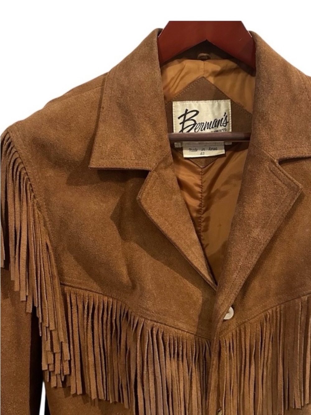 Berman’s Fringe Leather Jacket 42
